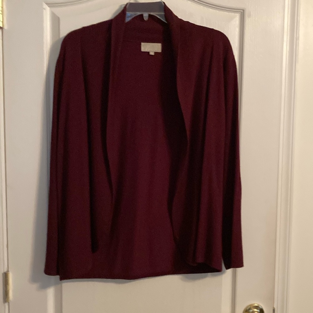 Joan Vass Open Front Cardigan Large